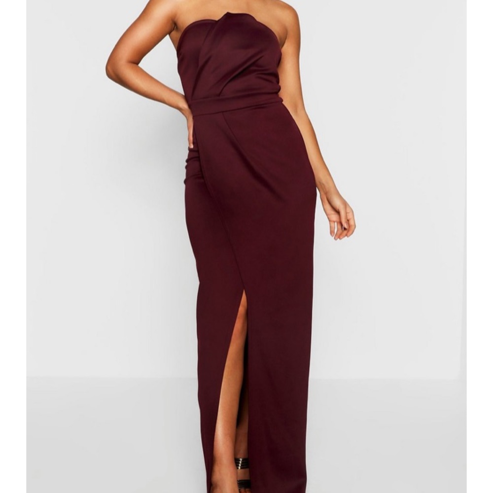 Bandeau Strapless Wrap Dress